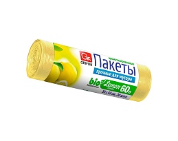 Мешки для мусора 60 л, ароматизированные, Лимон, желтые, в рулоне 20 шт., ПНД, 9 мкм, 650х550 мм, GRIFON Aroma, 101-023 Li в Братске