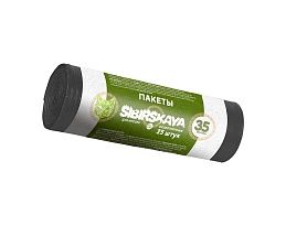Мешки для мусора 30 л, черные, в рулоне 25 шт., ПНД, 7 мкм, 580х480 мм, SIBIRSKAYA, 101-003 S в Братске