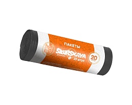 Мешки для мусора 20 л, черные, в рулоне 25 шт., ПНД, 6 мкм, 420х450 мм, SIBIRSKAYA, 101-001 S в Братске
