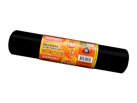Мешки для мусора 180 л, ароматизированные, черные, в рулоне 10 шт., ПВД, 80 мкм, 1100х930 мм, EXPORT, exp18010142 в Братске