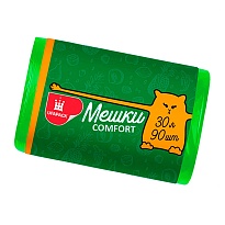 Мешки для мусора 30 л, зеленые, в рулоне 90 шт., ПНД, 6 мкм, 560х480 мм, Comfort, М4268 в Братске