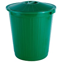 Мусорный бак с крышкой 70 л зеленый 70 зеленый в Братске