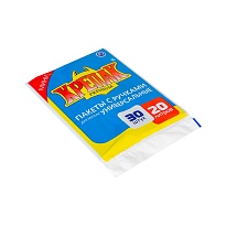 Мешки для мусора 20 л, с ручками, черные, в пачке 20 шт., ПНД, 10 мкм, 550х440 мм, Крепак, 4607075710023 в Братске